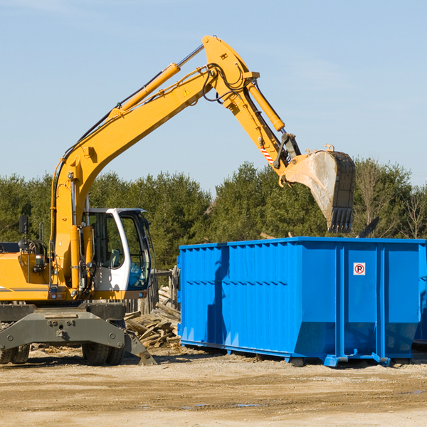 are there any restrictions on where a residential dumpster can be placed in Friendship Tennessee